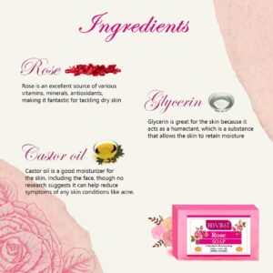 Doviko Natural Rose Water Soap Combo - Pack of 4 (500 g)