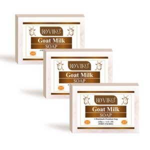 Doviko Goat Milk Soap for Men & Women – Pack of 3 (375 g)
