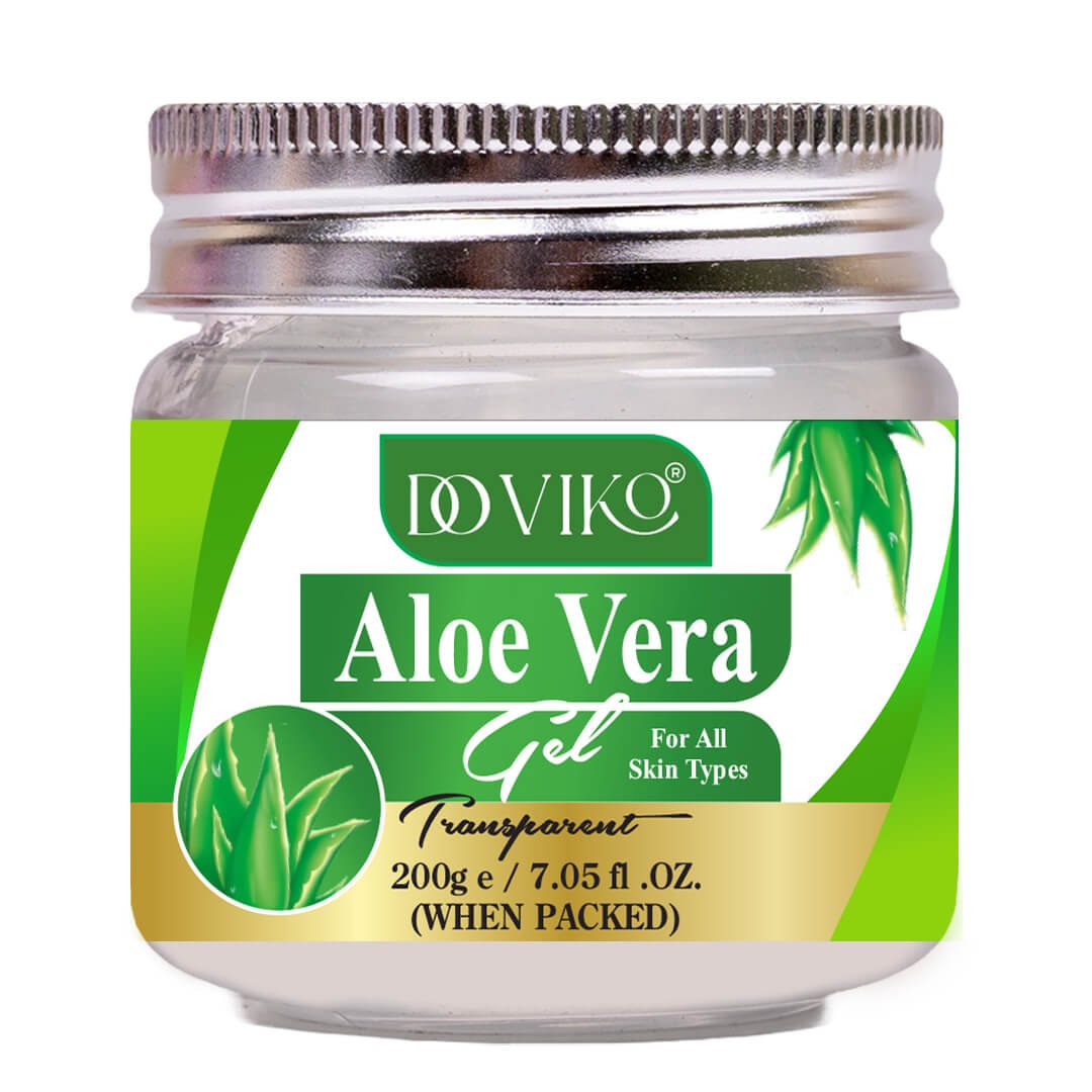 Doviko Aloe Vera Transparent Gel for Hair & Skin – Pack of 1 (200 g)