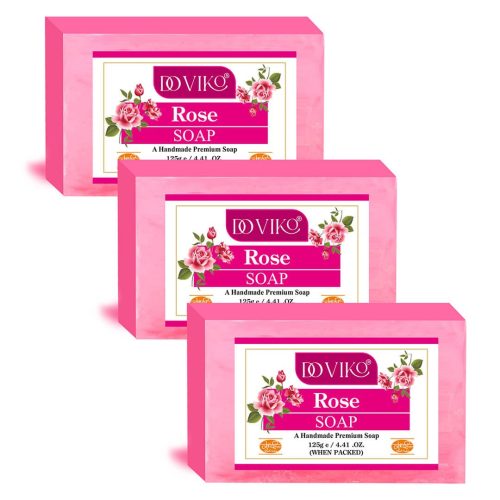 Doviko Natural Rose Soap – Pack of 3 (375gm)