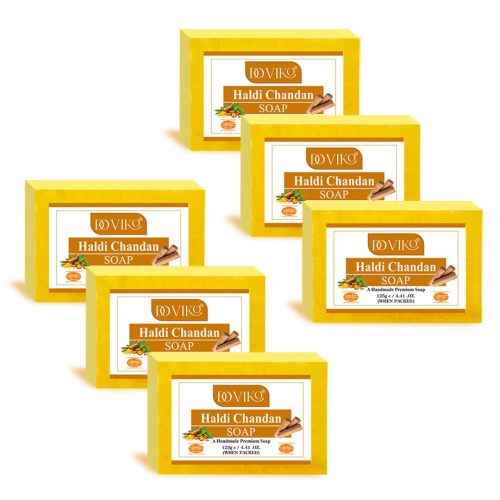 Doviko Pure Haldi Chandan Soap – Pack of 6 (750gm)