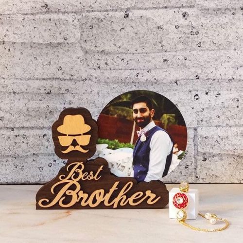 Stone Rakhi with Photo Frame