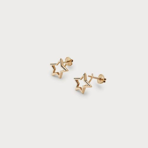 Star Gold Plated Stud Earrings