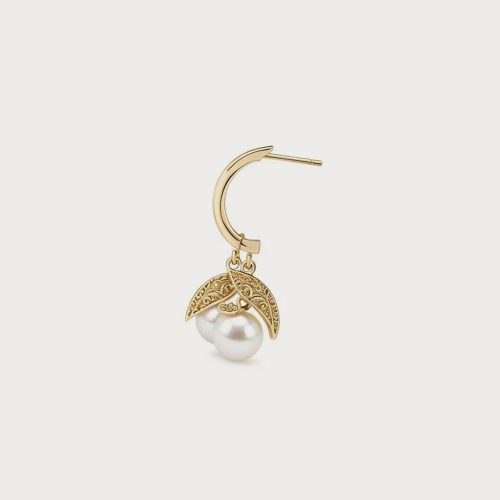 Regalo Rose Cuff Earrings Pearl